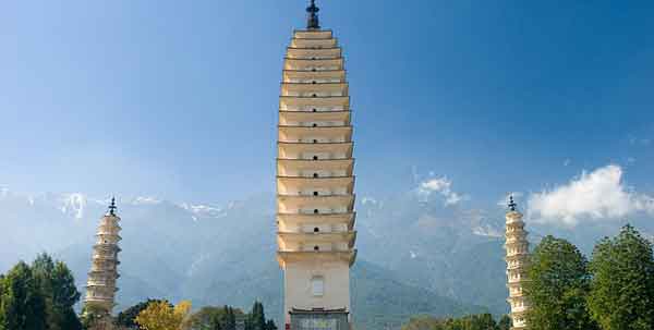 Three Pagodas near Dali Old Town, Yunnan Province